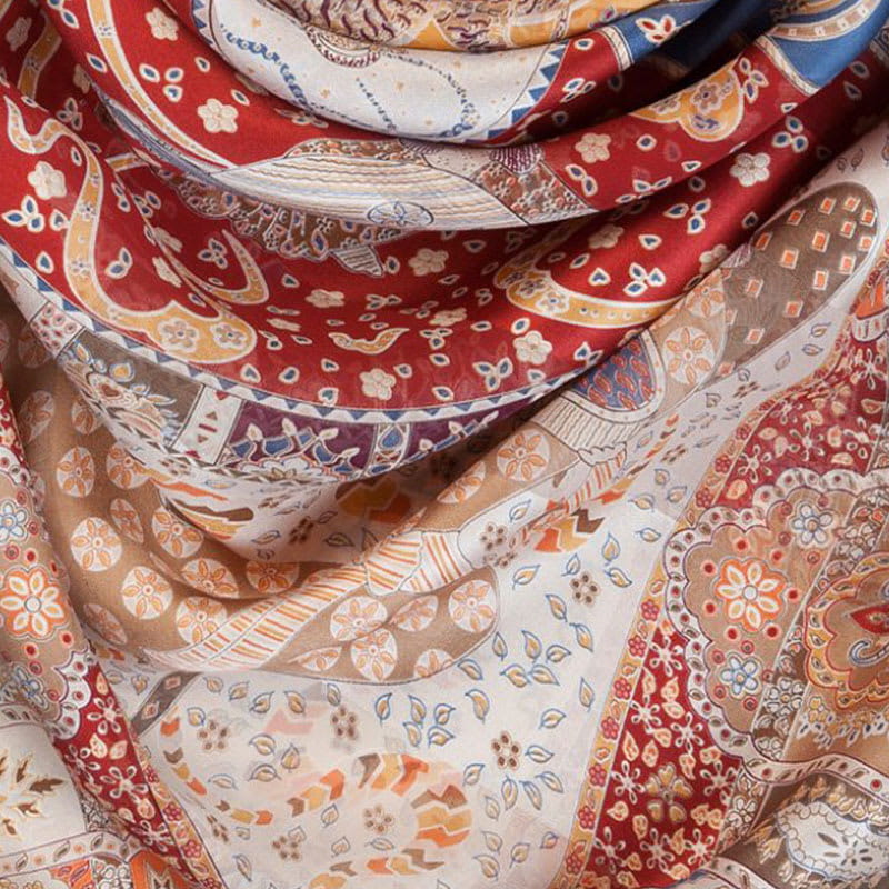 Delicate patterned silk