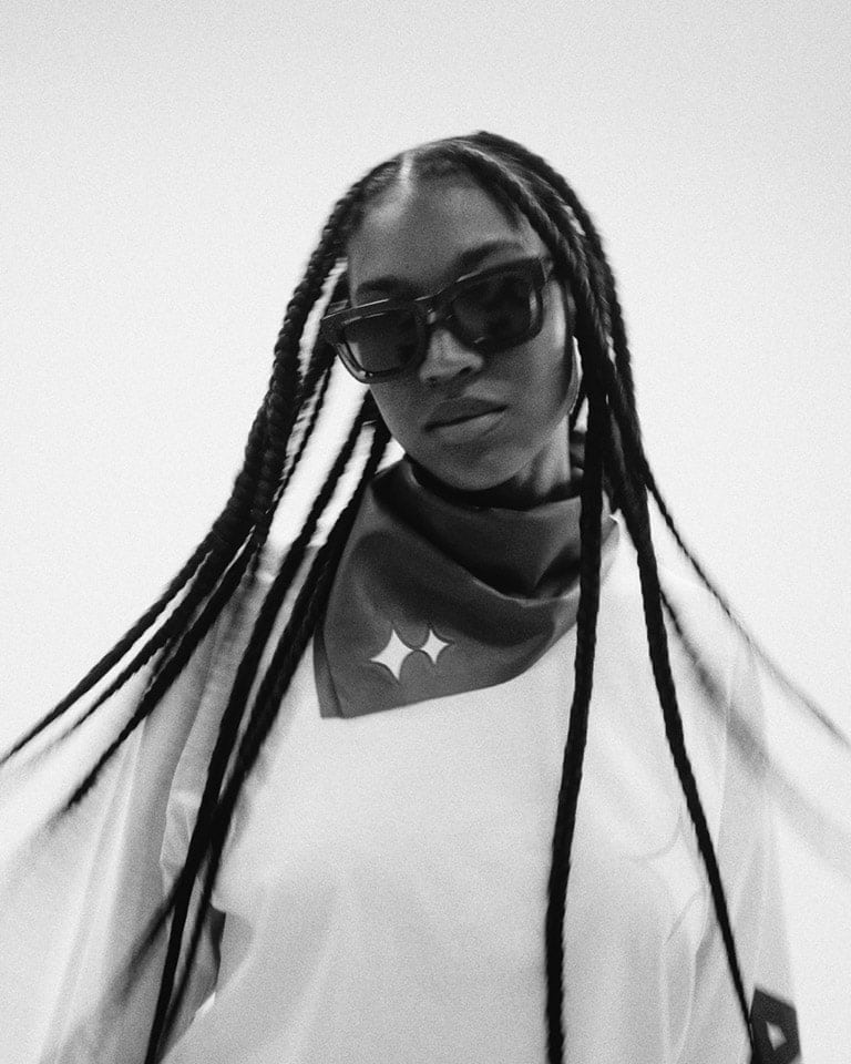 Roeckl bandana BSTN in blue leather