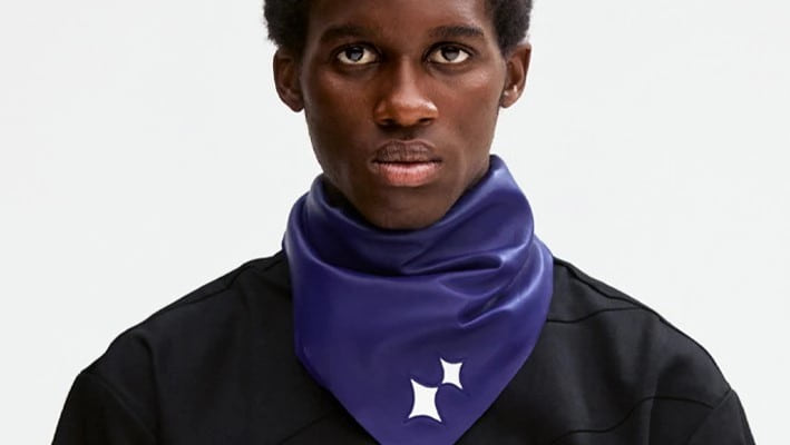 ROECKL Banner Bandana BSTN in blue leather