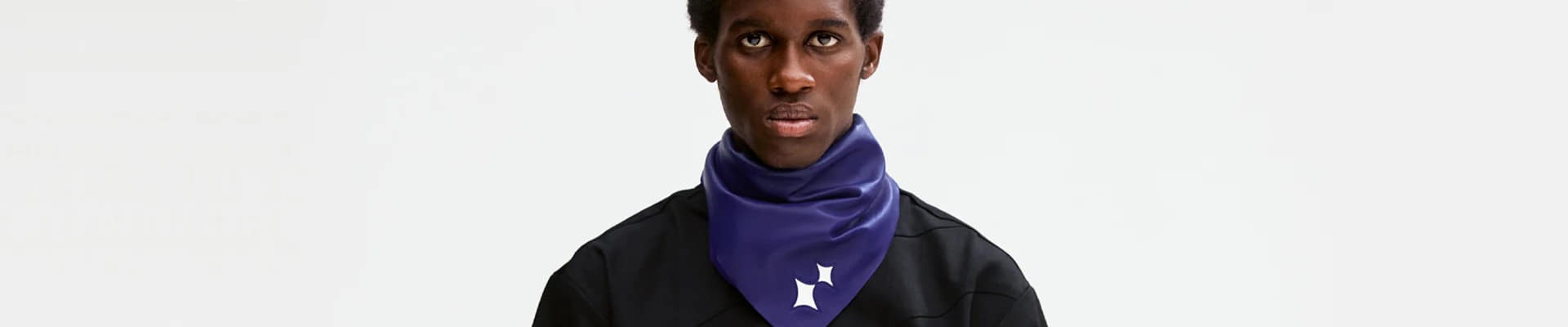 ROECKL Banner Bandana BSTN in blue leather