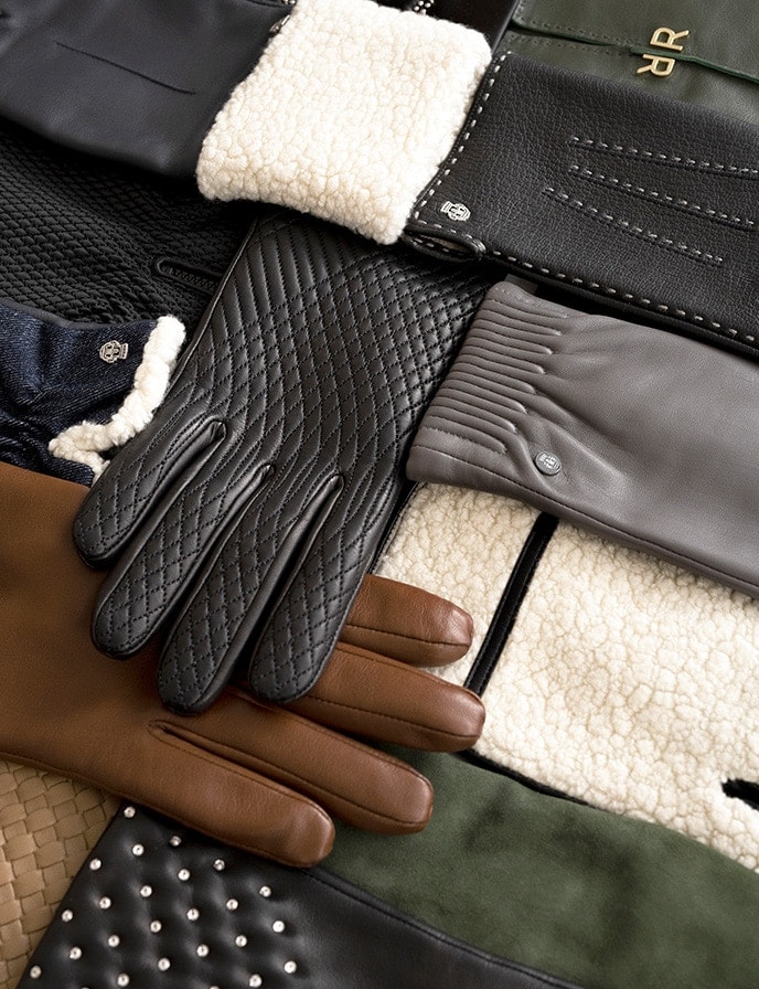 Material view of ROECKL gloves in different colors