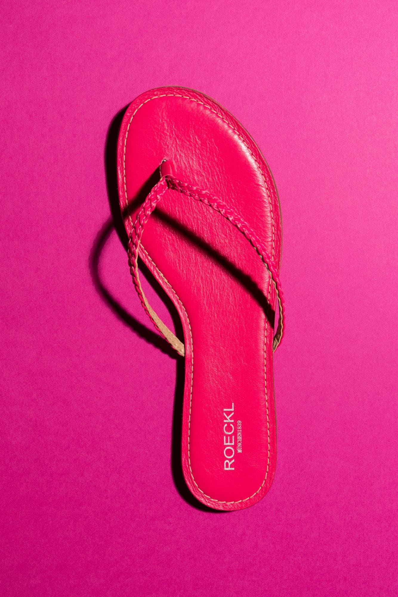 Thong sandal Becky cowhide leather in pink