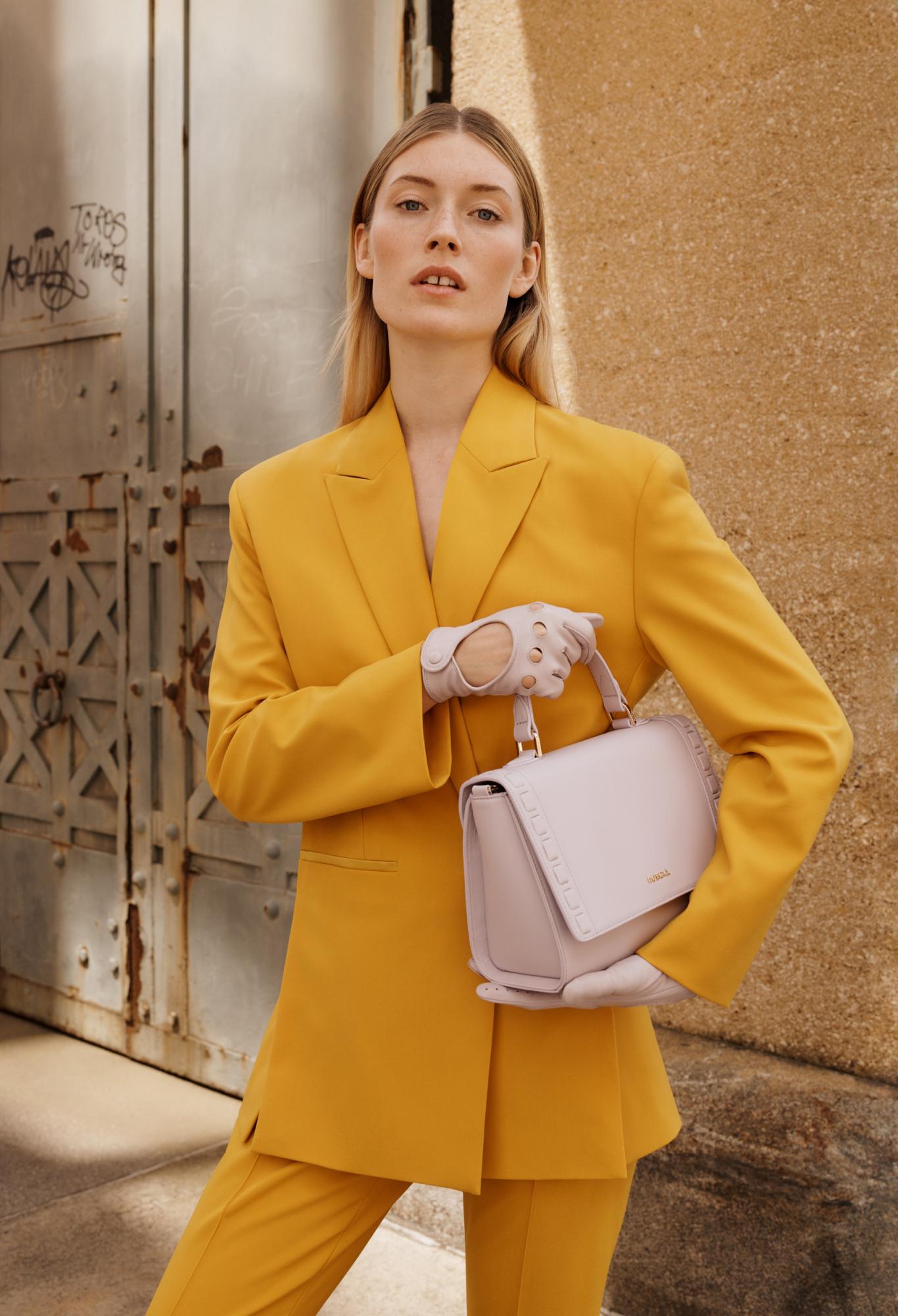 Handschuhe Florenz in orange aus Haarschaf-Nappaleder