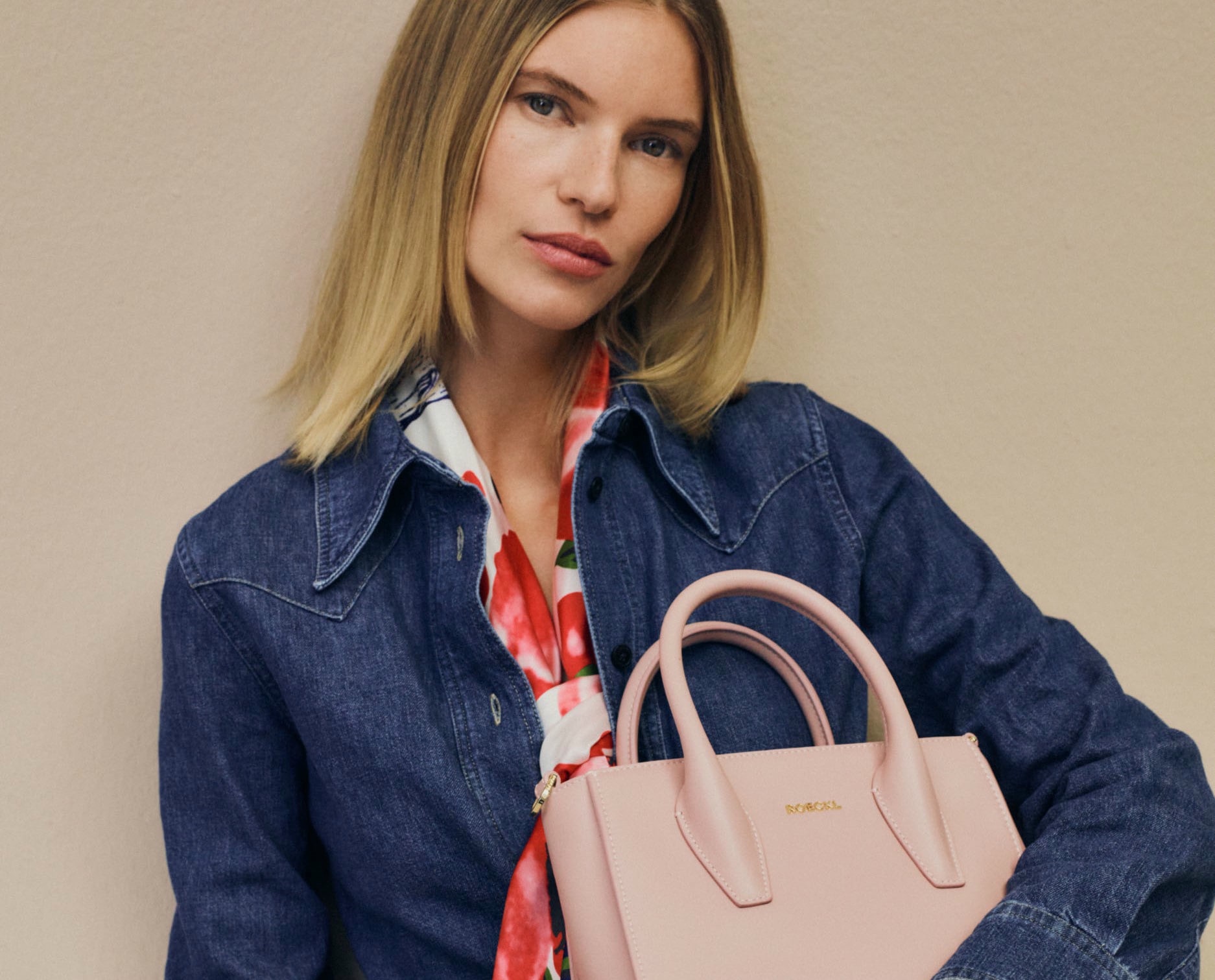 ROECKL Tasche Mathilde der Iconic Collection in Moss aus feinem Rinds-Nappaleder