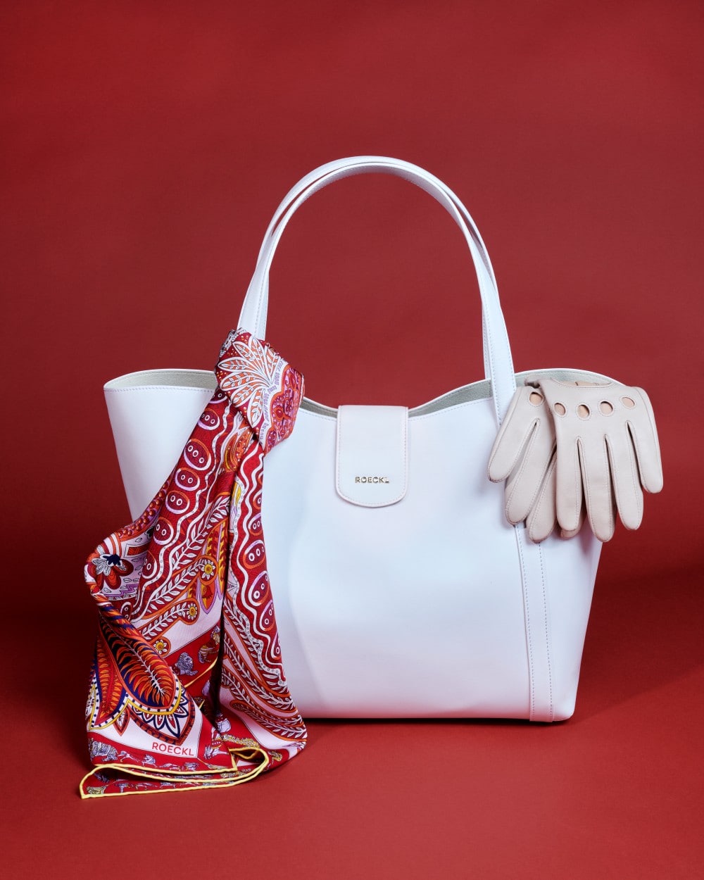Handtasche Mathilde in orange aus Rinds-Nappaleder