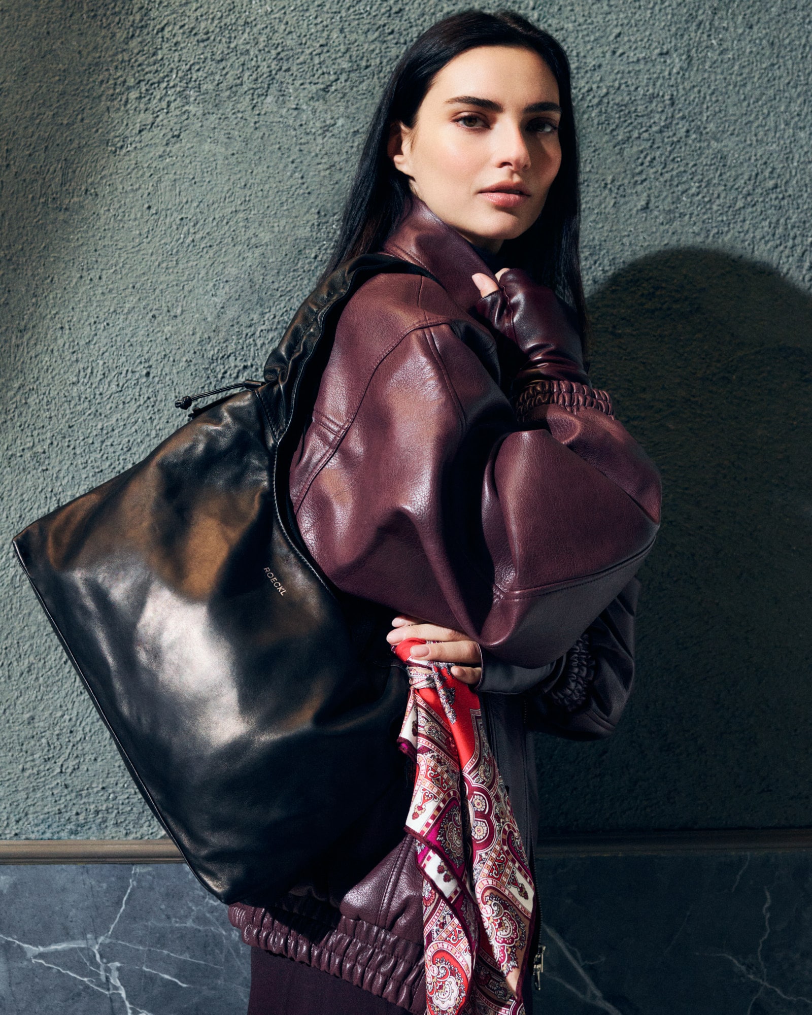 Handtasche Mathilde in orange aus Rinds-Nappaleder