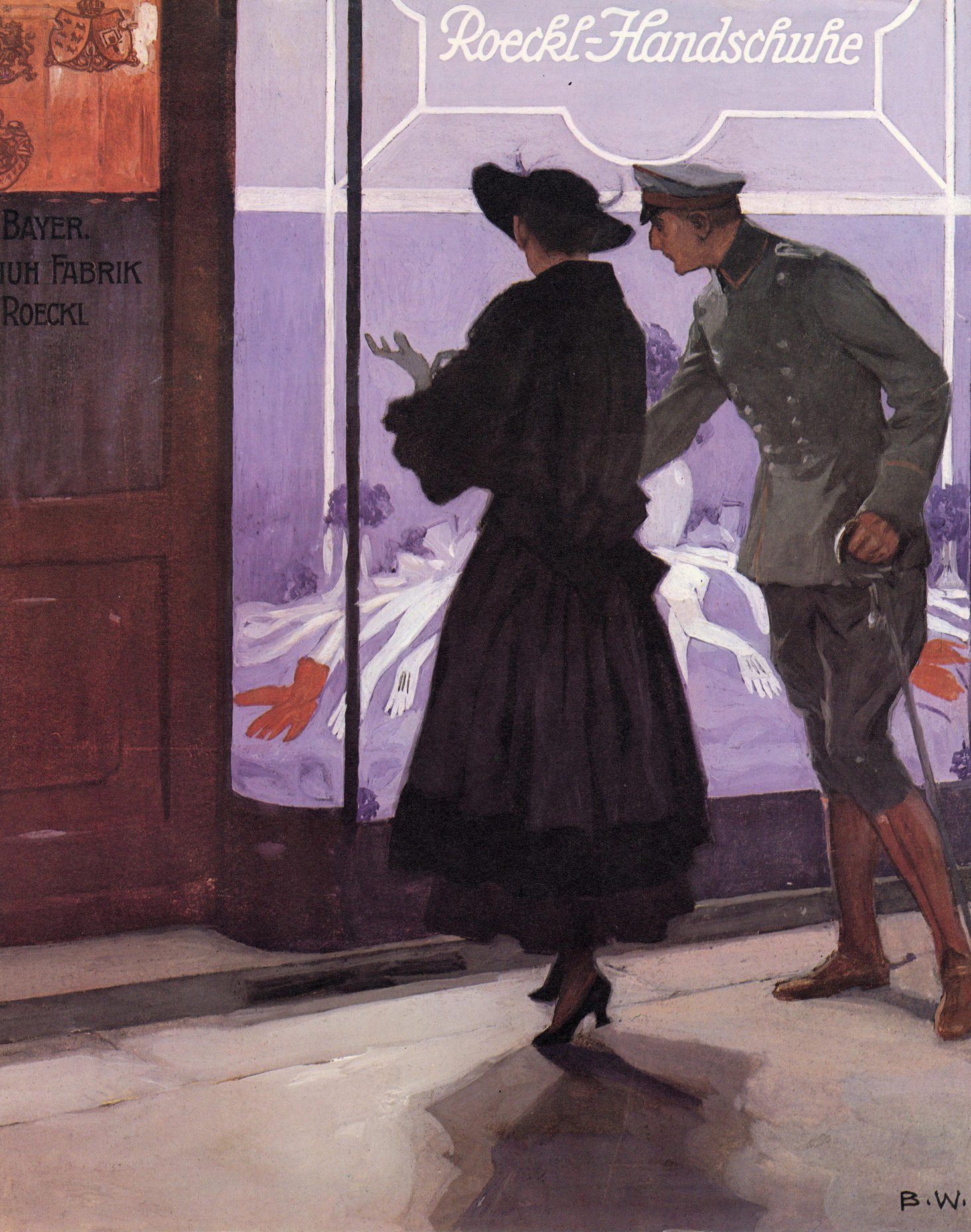 Näherinnen bei der Arbeit an der Nähmaschine in der Roeckl Fabrik