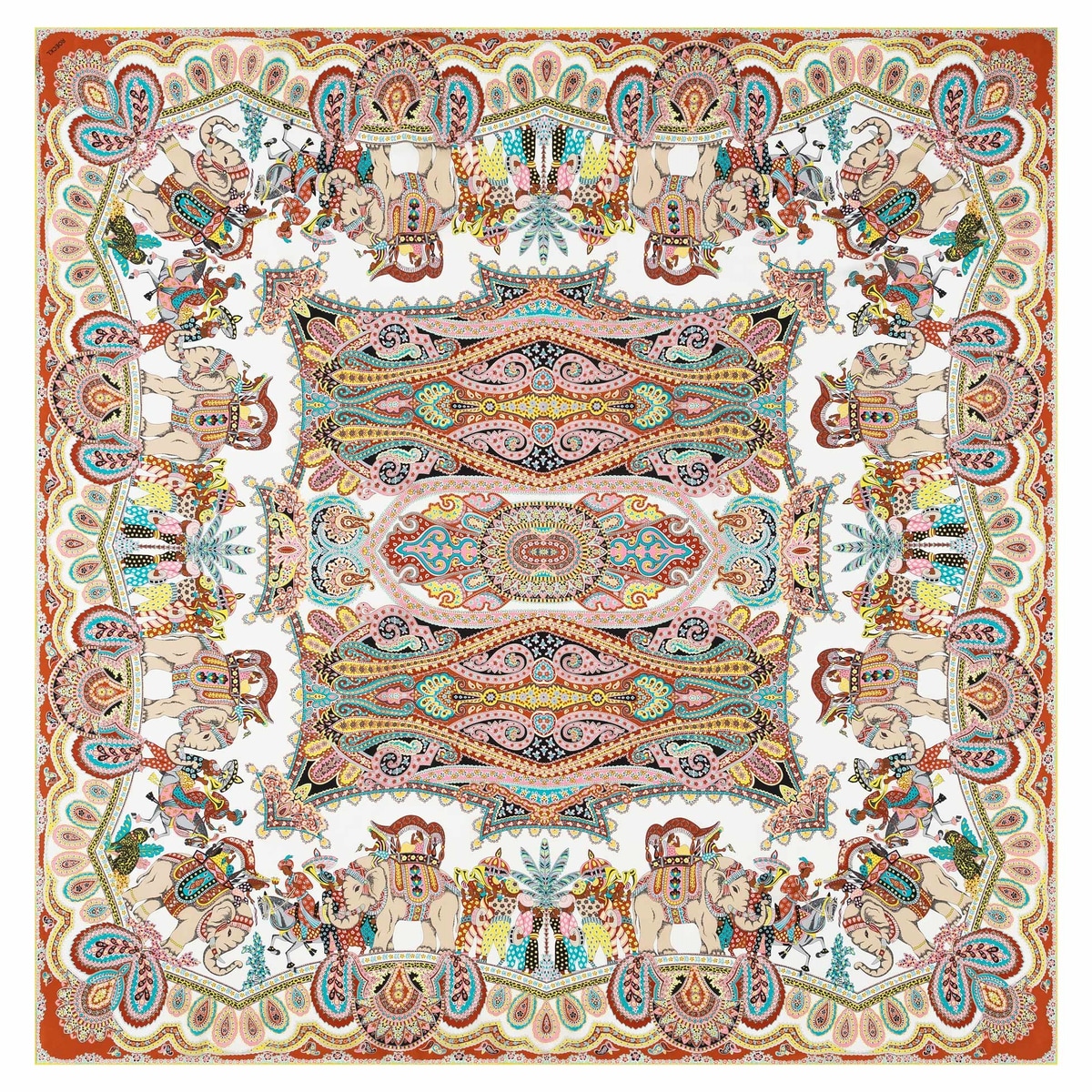 Elephant Parade Silk 140x140 - multi citrus