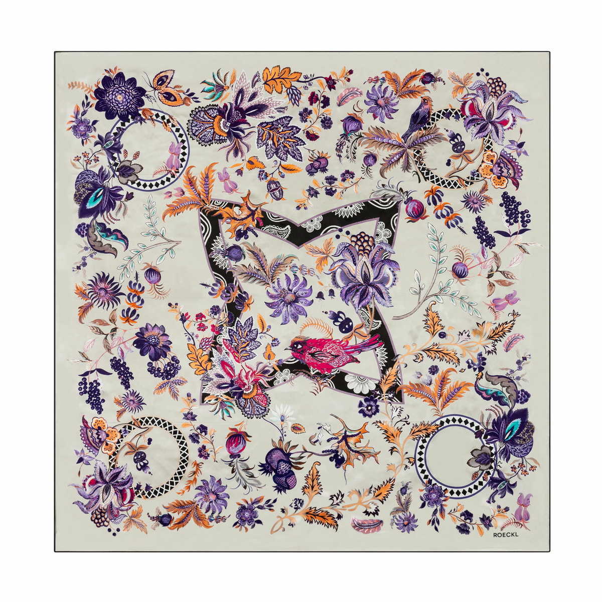 Winter Garden 100x100 - multi grey