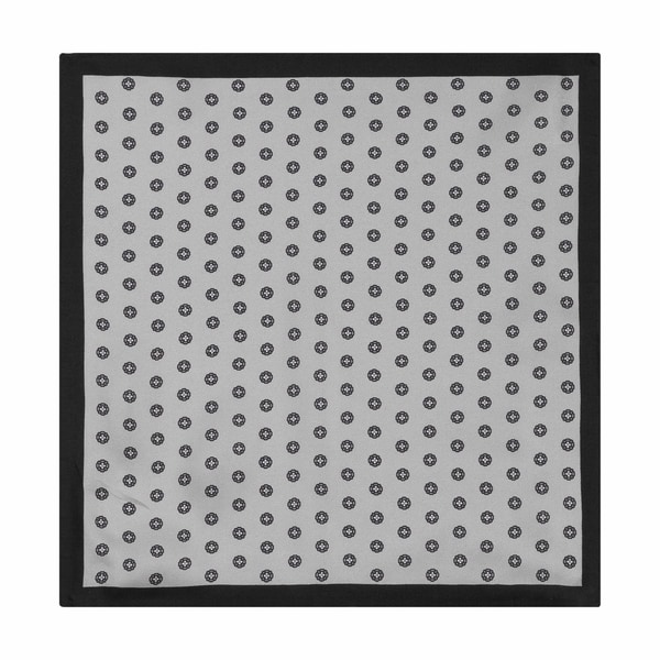 Tie Flower 33x33 - silver/black