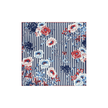 Blossoming Stripes 53x53 - multi navy