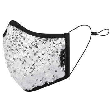Circuit Sequin Mask - white/silver