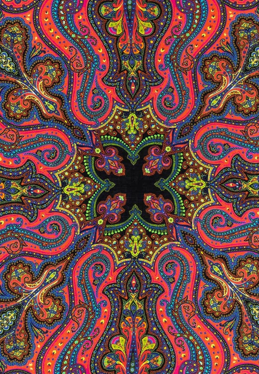 Navona Paisley 140x140 - multi colour