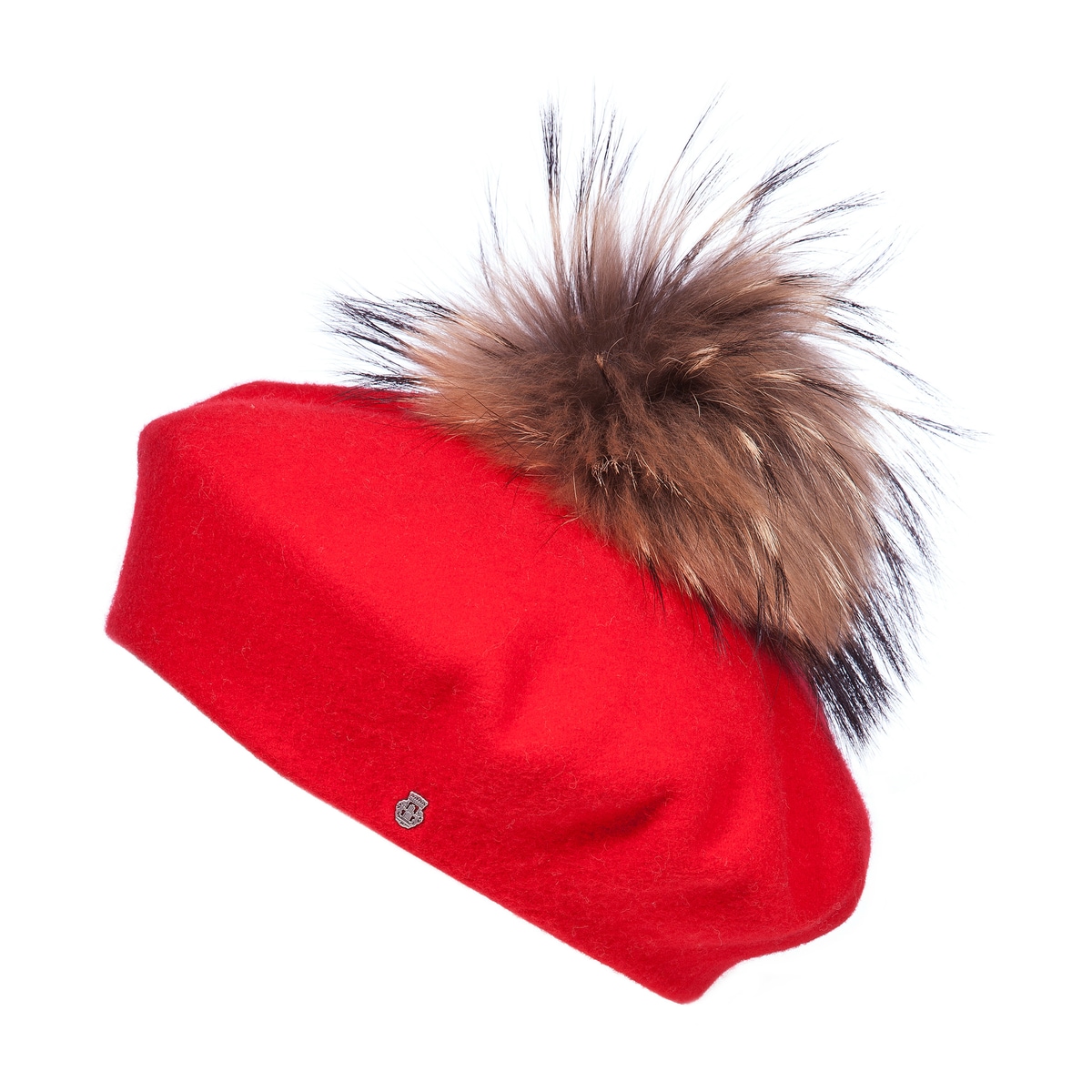 Pompom Beret - red