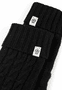 Cabled Charm Strickhandschuhe  - black
