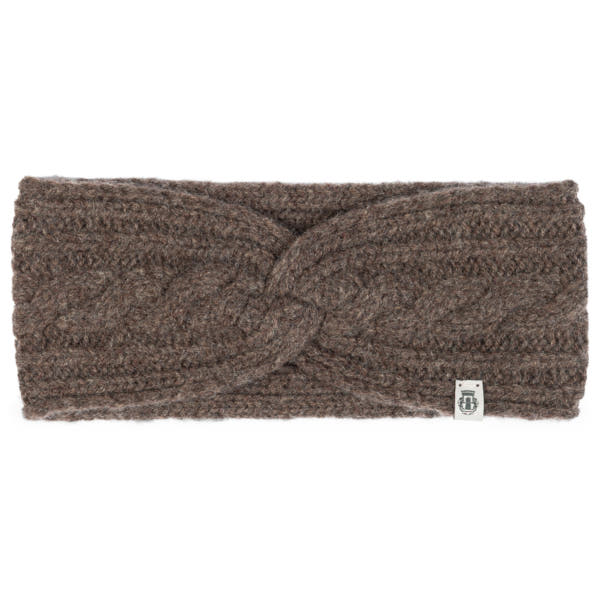 Cabled Charm Strirnband - coffee