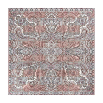 Check Paisley 140x140  - multi pastel