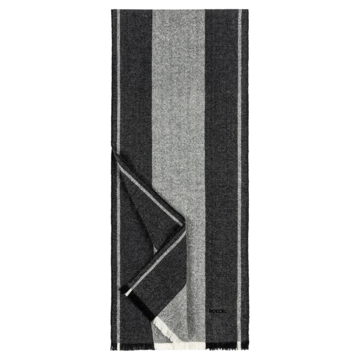 Urban Wool Stripes 37x180 - black/white