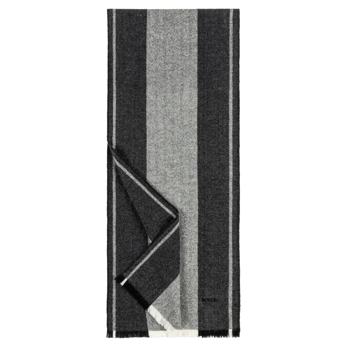 Urban Wool Stripes 37x180 - black/white