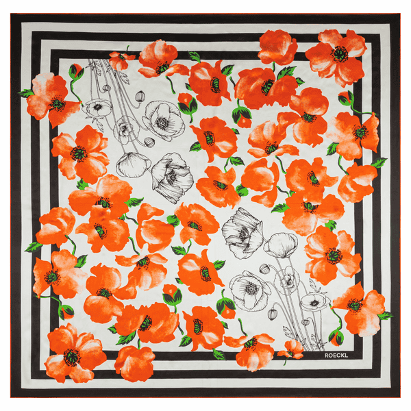 Poppy Rush 130x130  - black/orange