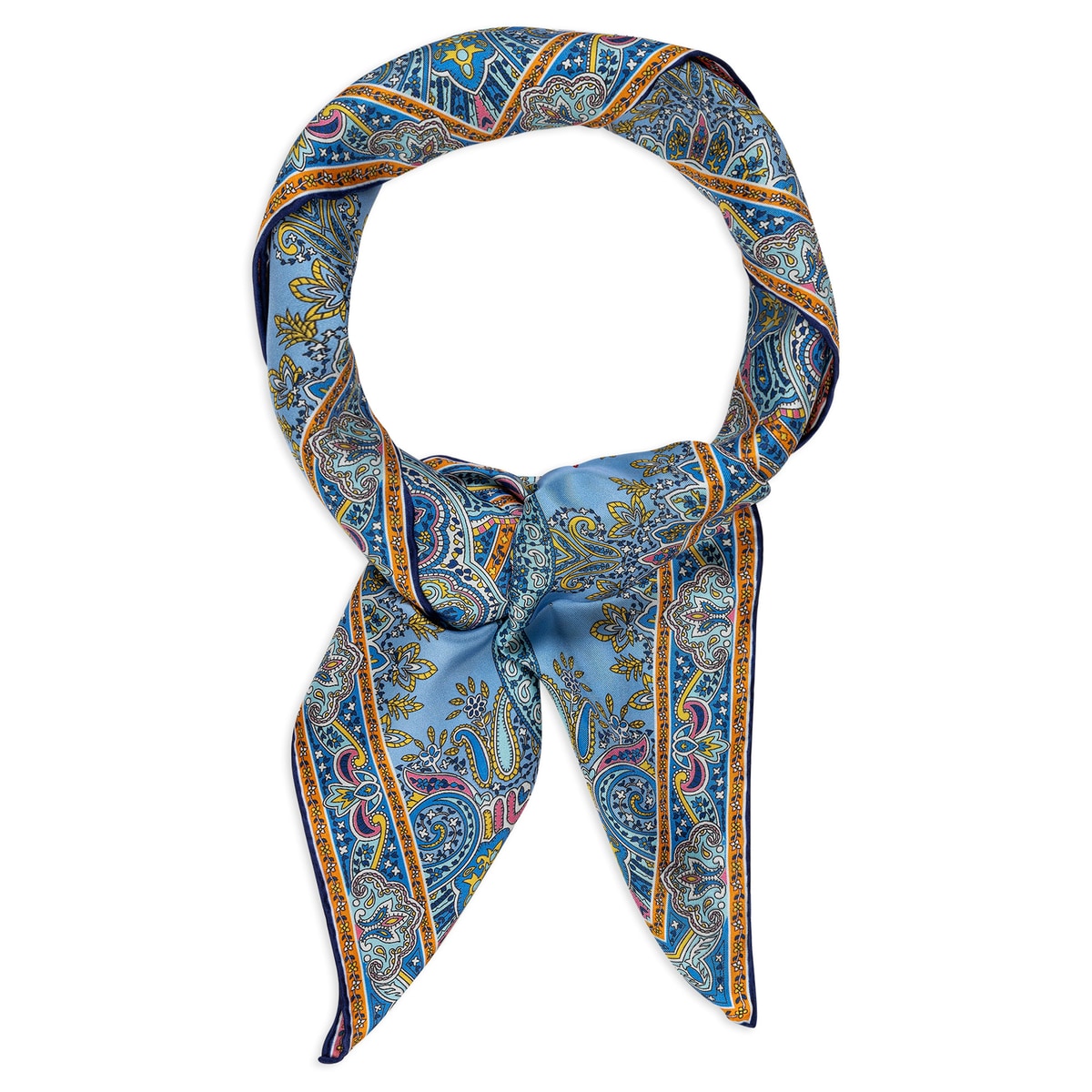 Mirror Paisley 90x90  - horizon/lagoon
