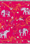 Lucky Elephant 53x53  - multi pink