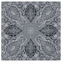 Paisley Glow 140x140  - black/white