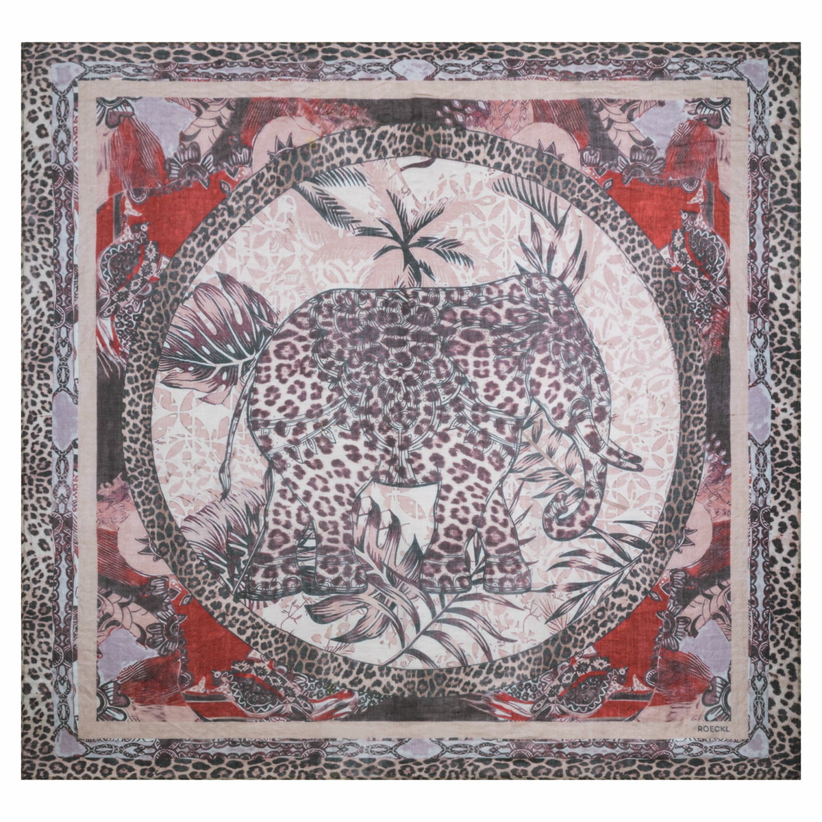 Wild Elephant 140x140  - multi mulberry
