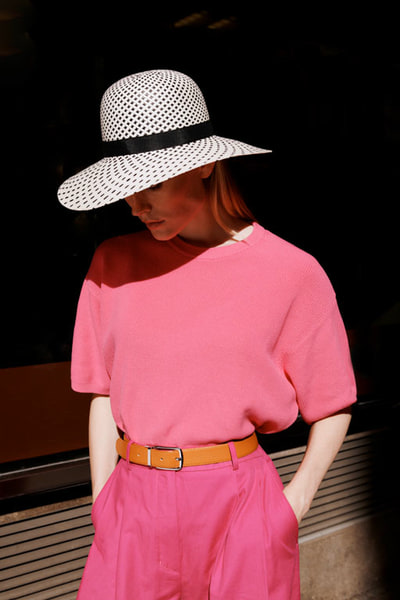 Amie reversible 3cm - orange/pink