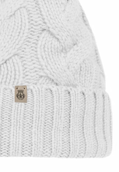 Braided Cashmere Muetze - woolwhite