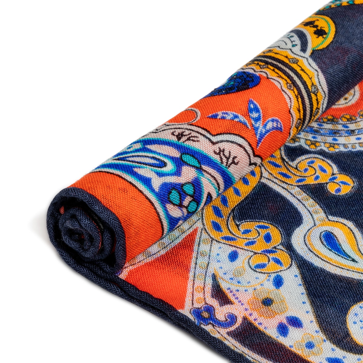 Patchwork Paisley 65x180 - multi navy