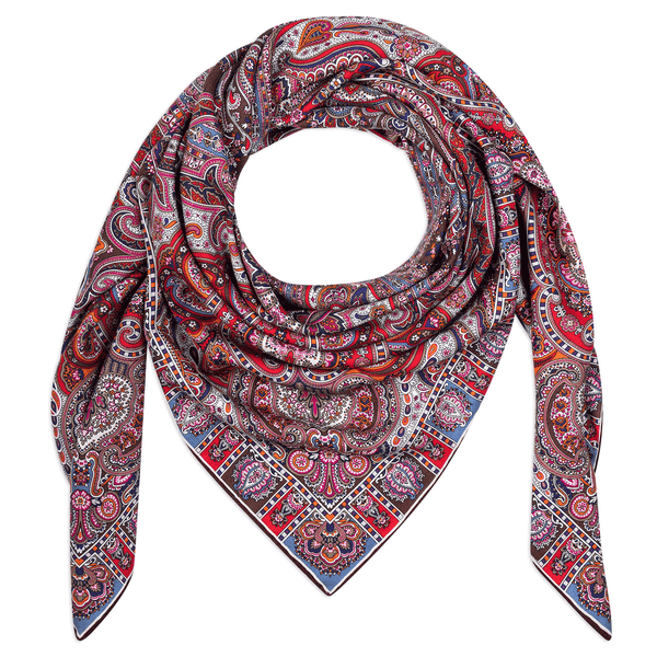 Paisley Glow 140x140 - multi red