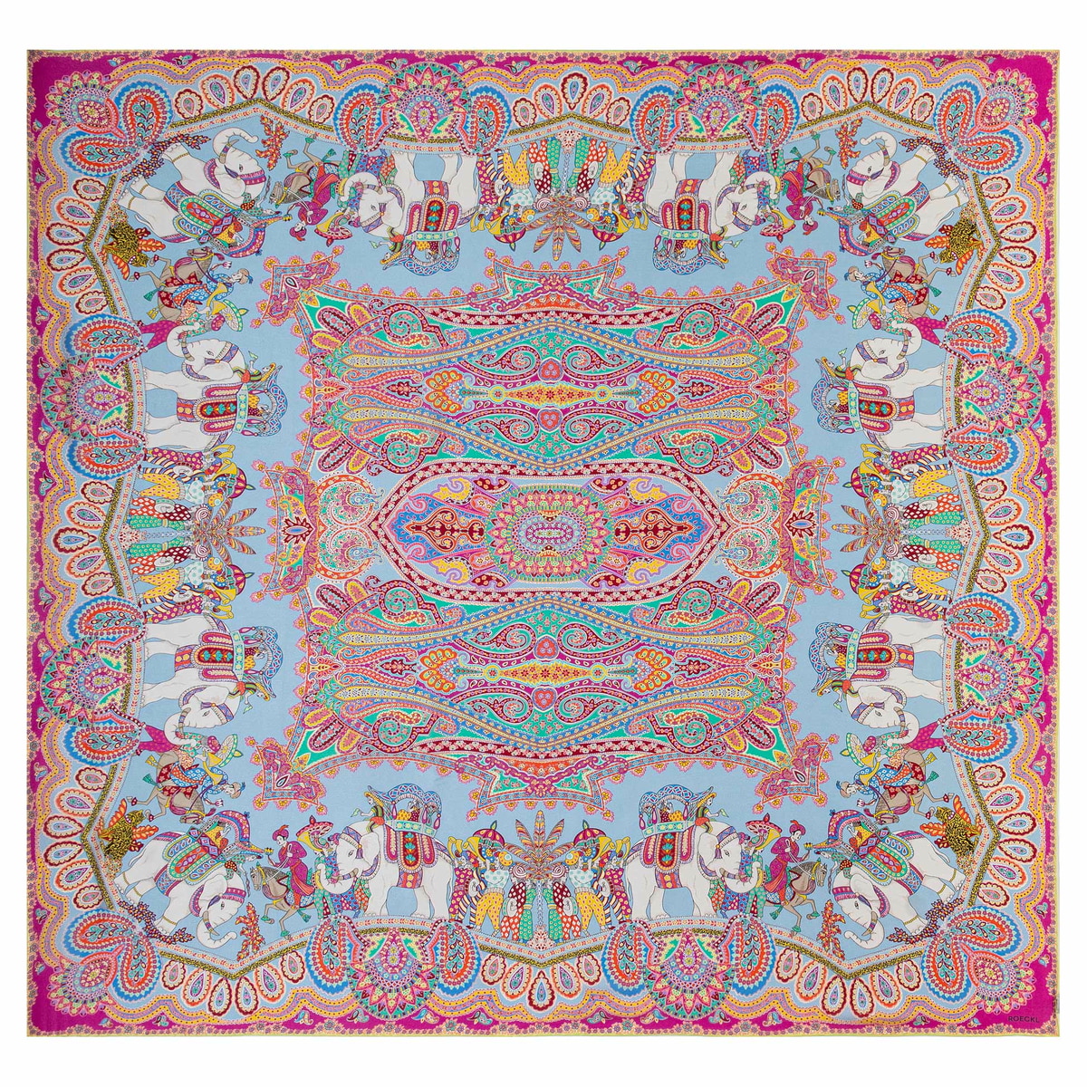 Elephant Parade Silk 140x140 - multi ciel