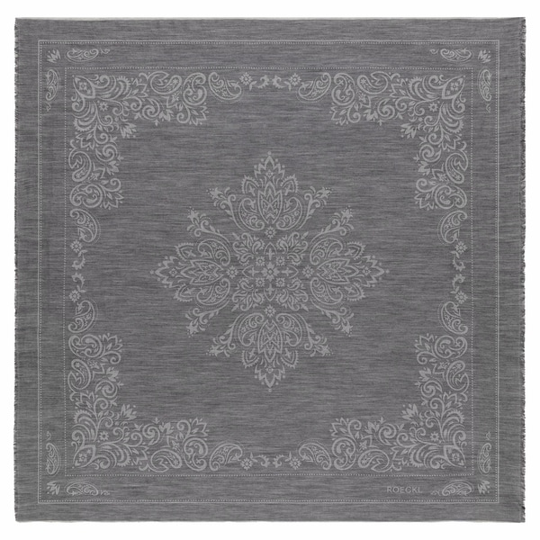 Floral Ornament 130 x 130 - anthracite