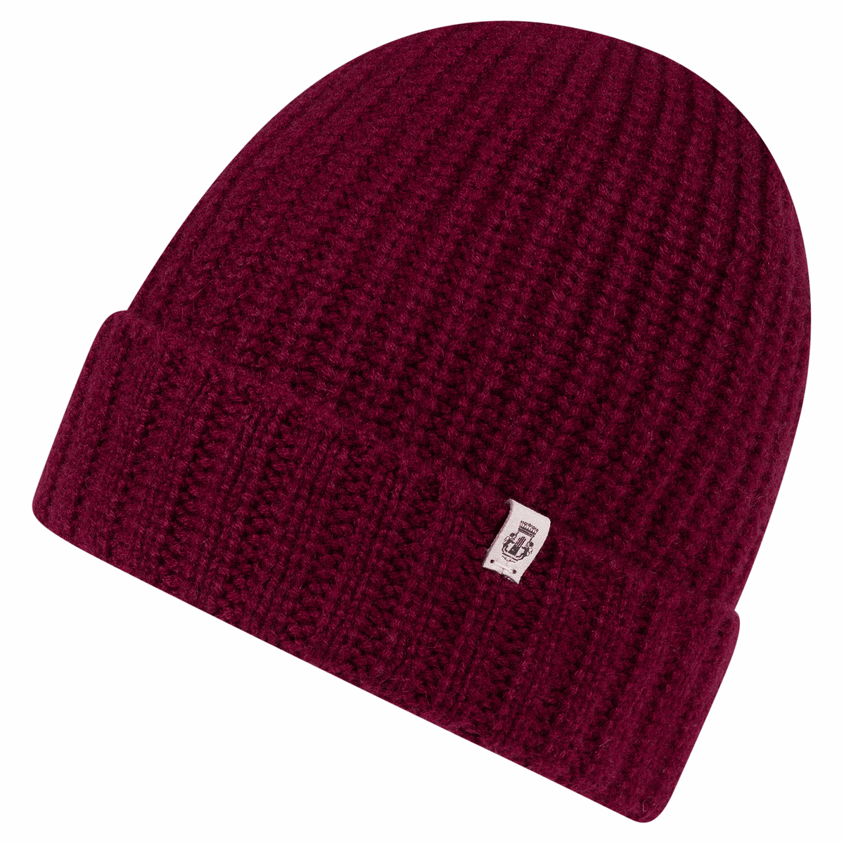 Pure Cashmere Umschlagmuetze - wine