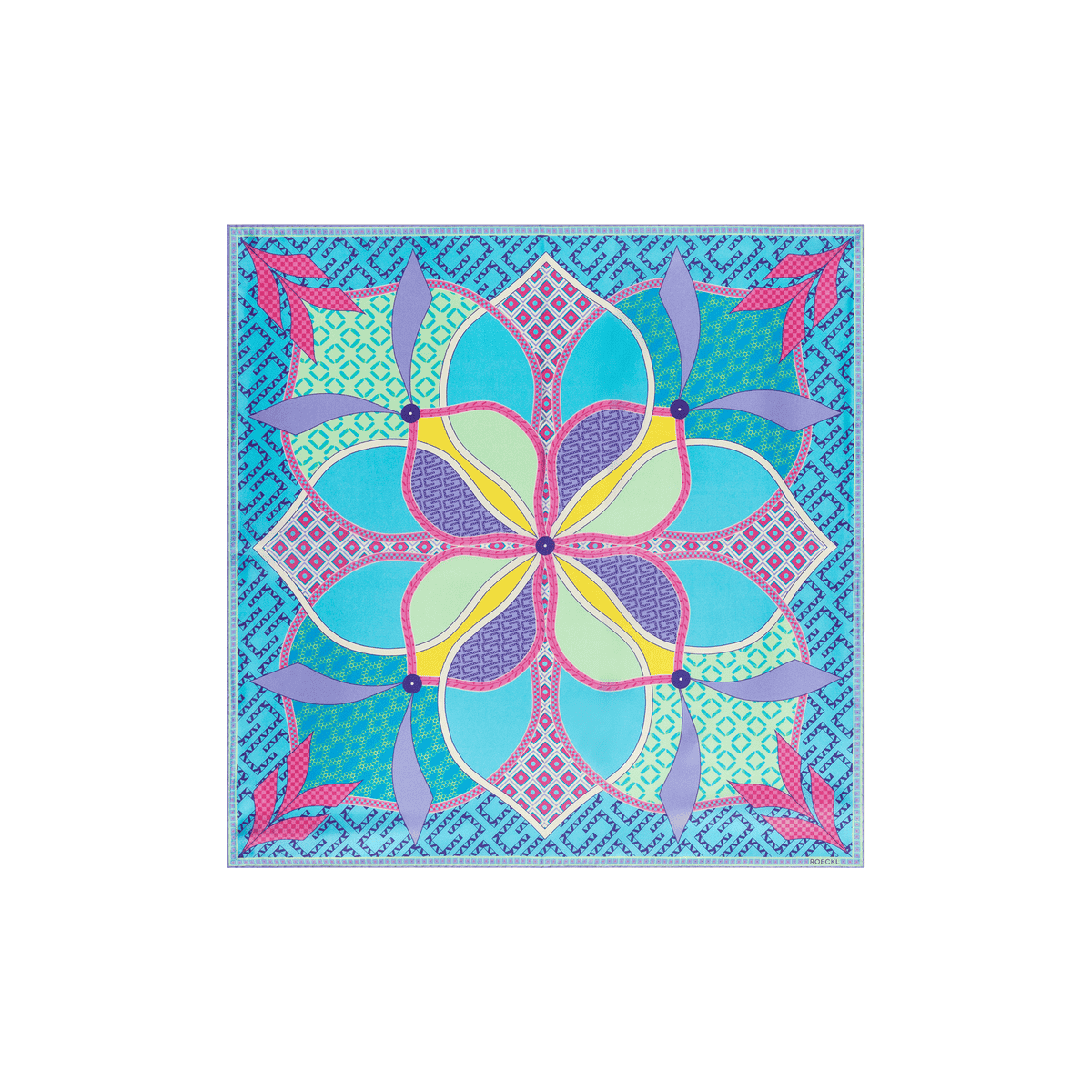 Flower Mandala 53x53 - multi turquoise