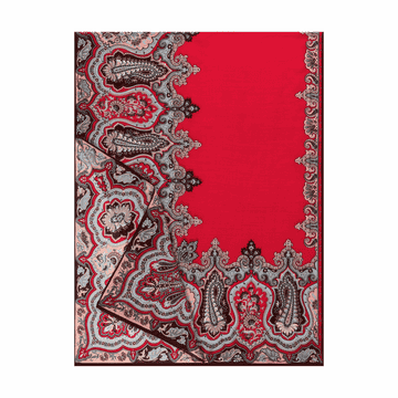 Ornament Paisley 70x180 - red/wine