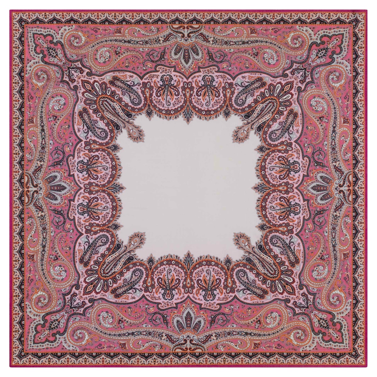 Enchanted Paisley 140x140 - multi rose