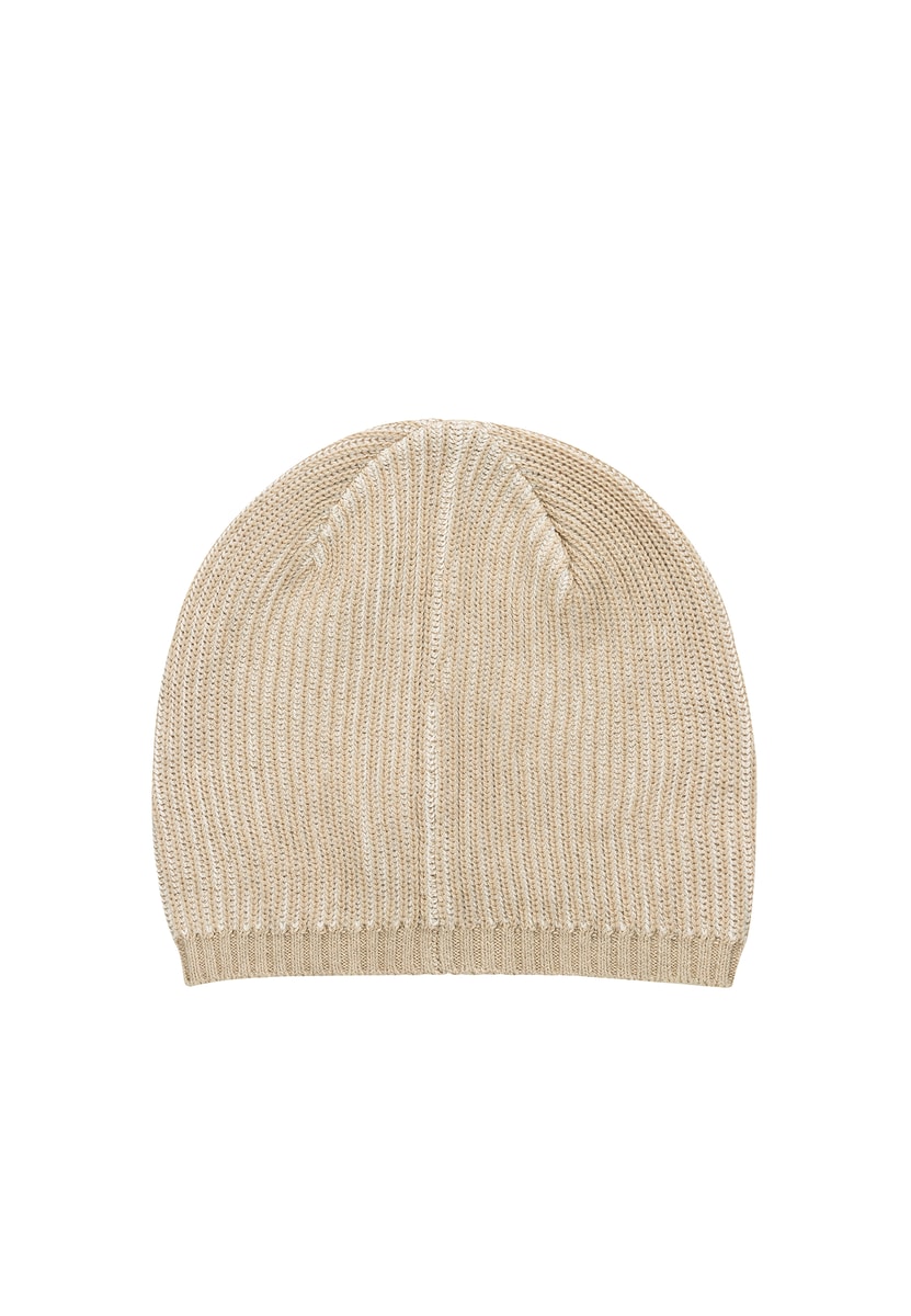 Two Tone Rib Muetze - sand