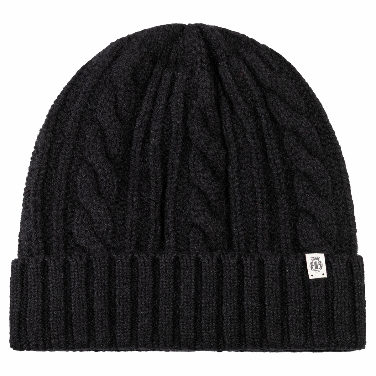 Cabled Charm Mütze  - black