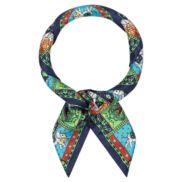 Lucky Elephant 53x53  - multi navy