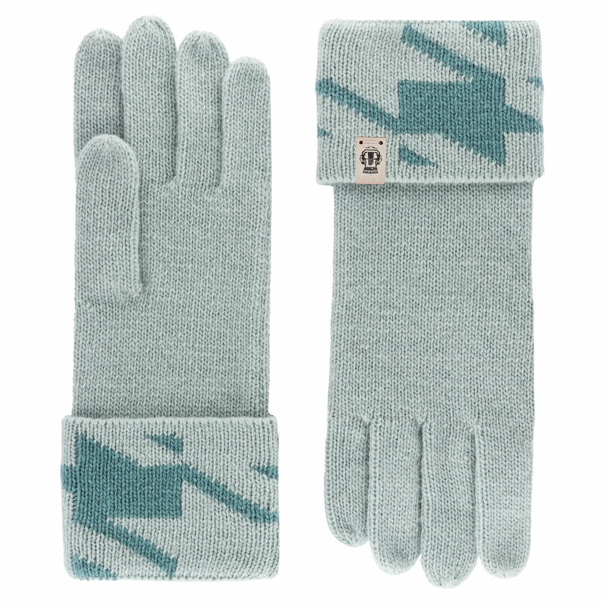 Modern Pepita Handschuhe - dust blue