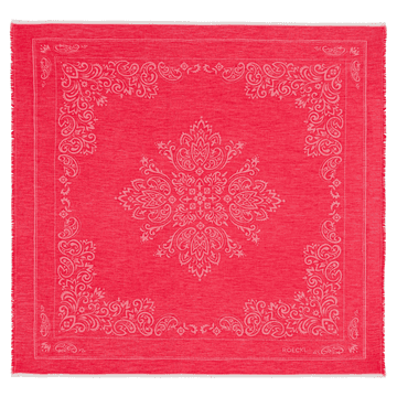 Floral Ornament 130 x 130 - poppy red