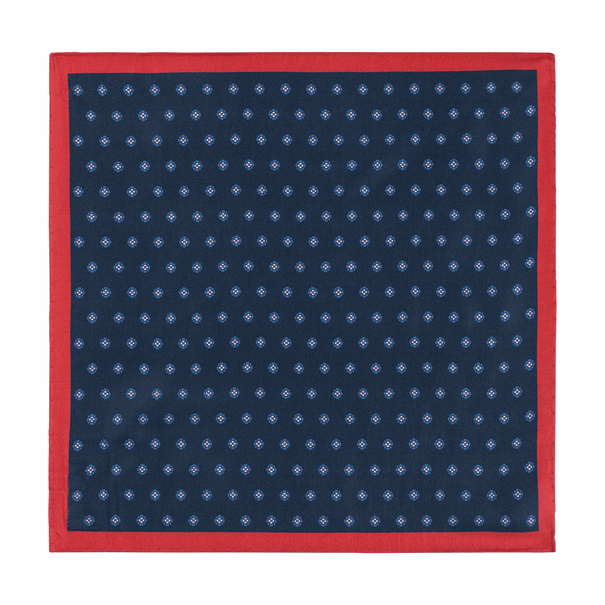 Tie Flower 33x33 - navy/red