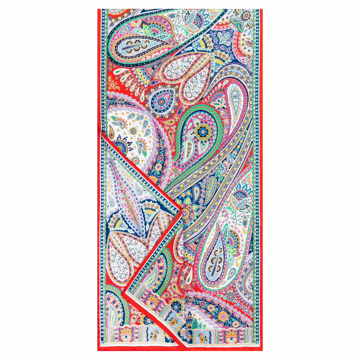Paisley Festival 45x180 - multi red