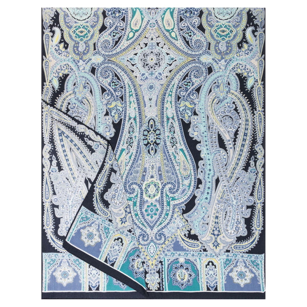 Harfen Paisley 70x170 - iceblue/navy
