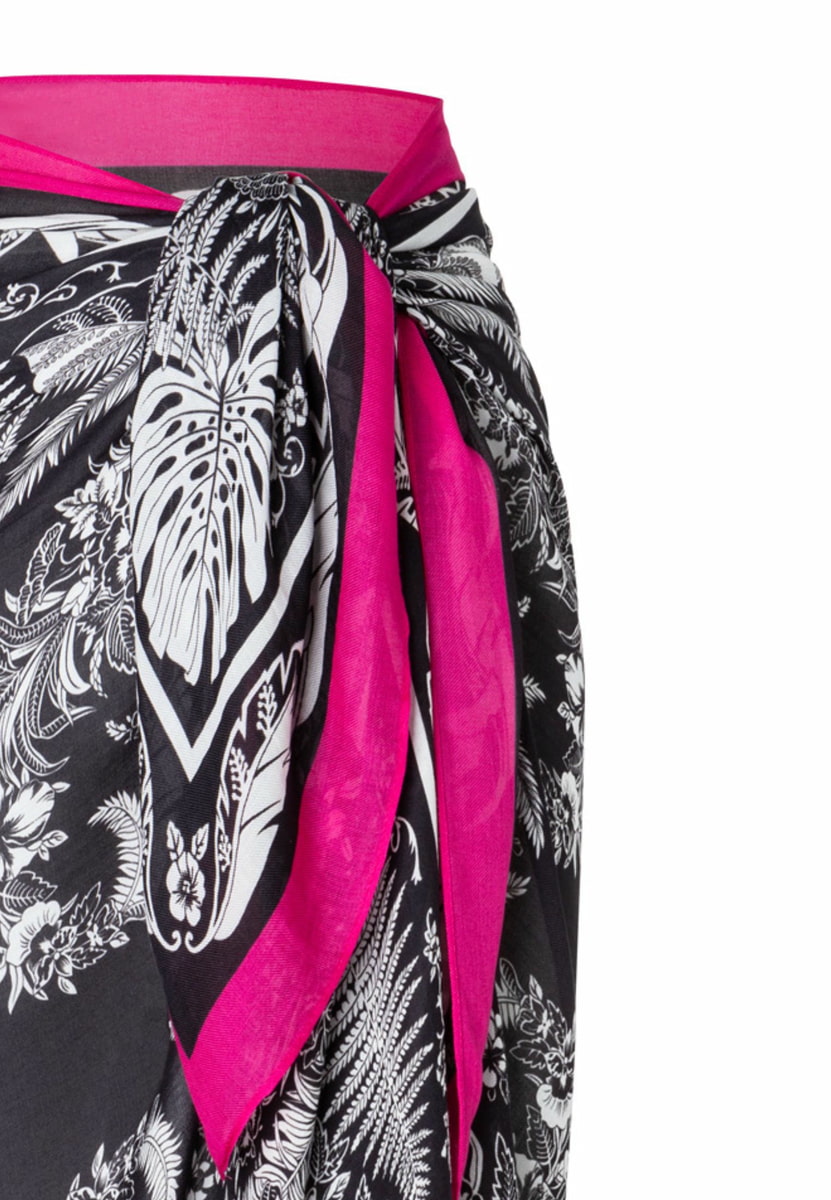 Botanical Garden 100x160 - black/pink