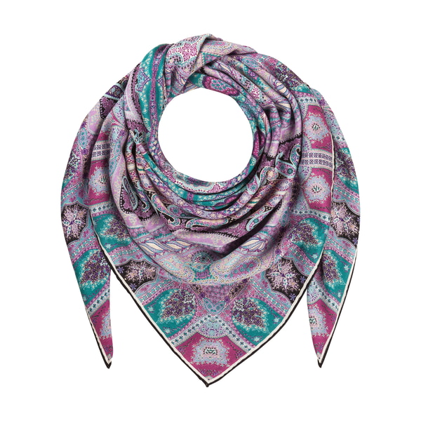 Alhambra Paisley 140x140 - black/purple