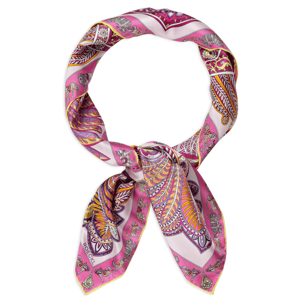 Vibrant Paisley 90x90  - multi pink