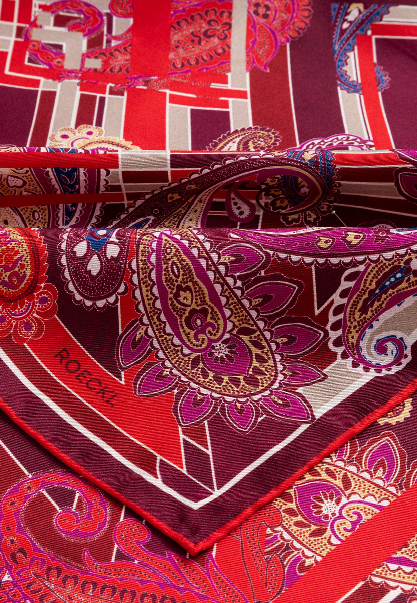 Check Paisley 53X53 - multi red